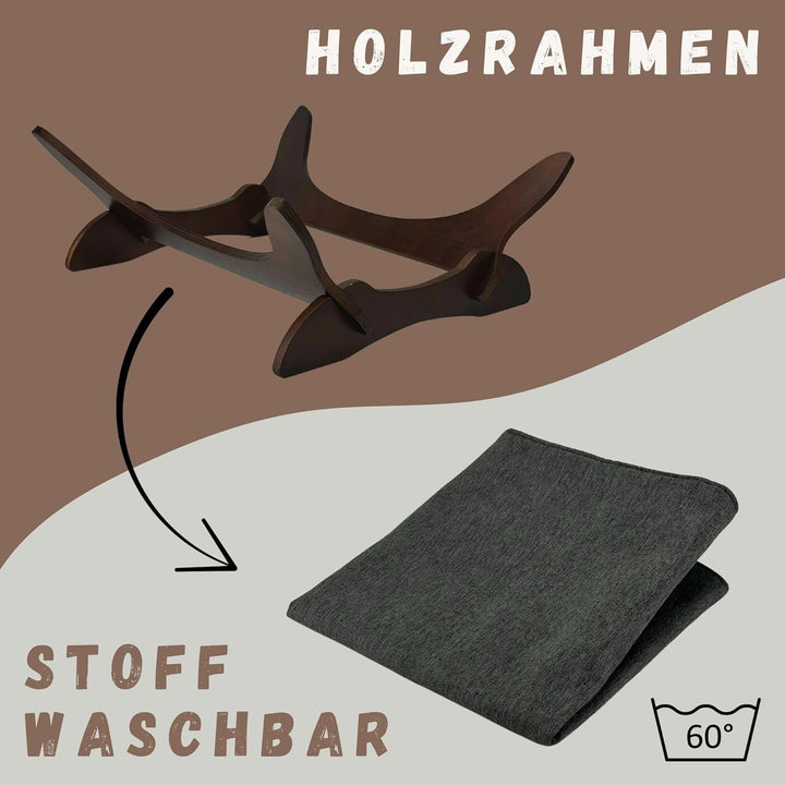 Pat lavabil pentru pisici, ca hamac, independent pentru pisici sau pat pentru câini mici, loc de dormit pentru animale de companie (maro)