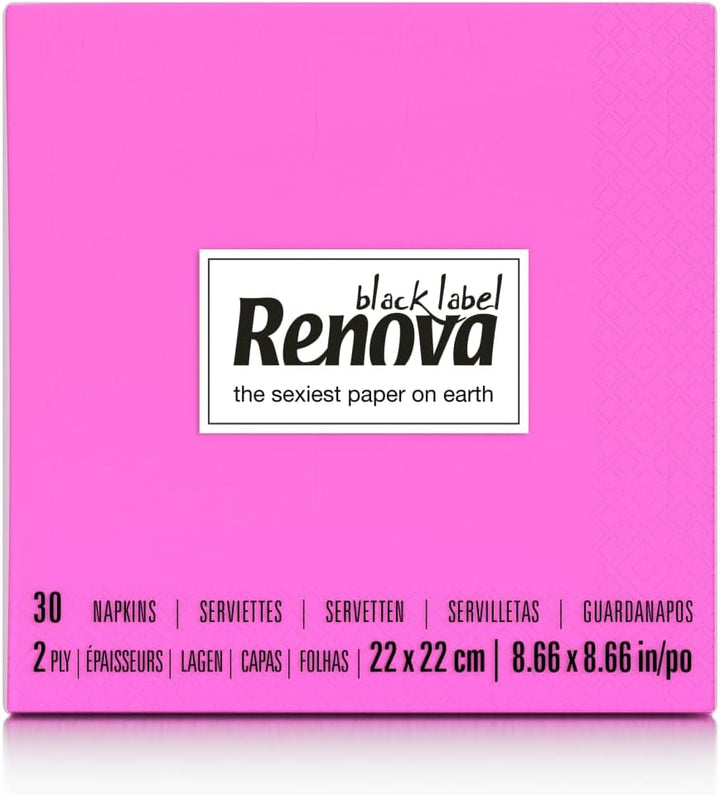 Șervețele de cocktail Renova, fucsia, 30 de șervețele
