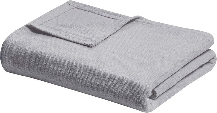 Madison Park Freshspun Wicker Pătură de bumbac Twin Grey Paturi si Cuverturi Madison Park Gri Full/Queen