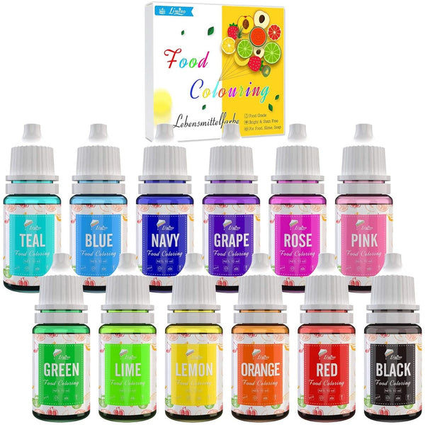 Set 12 coloranti alimentari lichizi, 10 ml fiecare culoare Naty Shop Default Title
