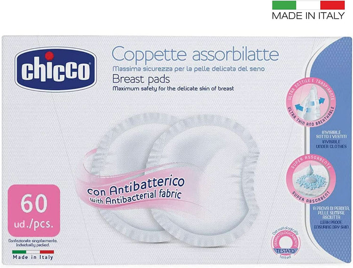Tampoane Chicco Antibacteriene Naturalfeeling, 60 buc Accesorii Hrana si Alaptare Bebe Naty Shop