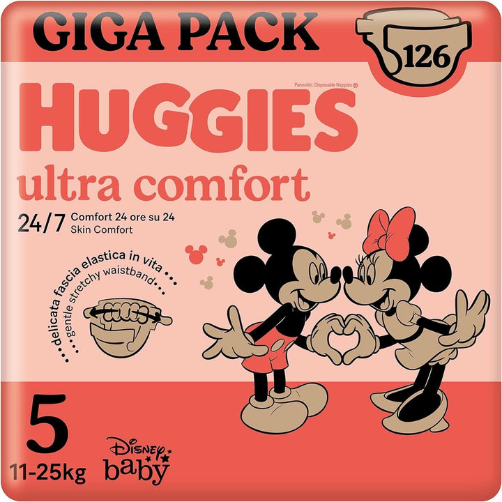 Huggies Ultra Comfort, scutece mărimea 5 (11-25 kg), design Disney, 126 bucăți Mama si Copilul Naty Shop 5 (126 buc)