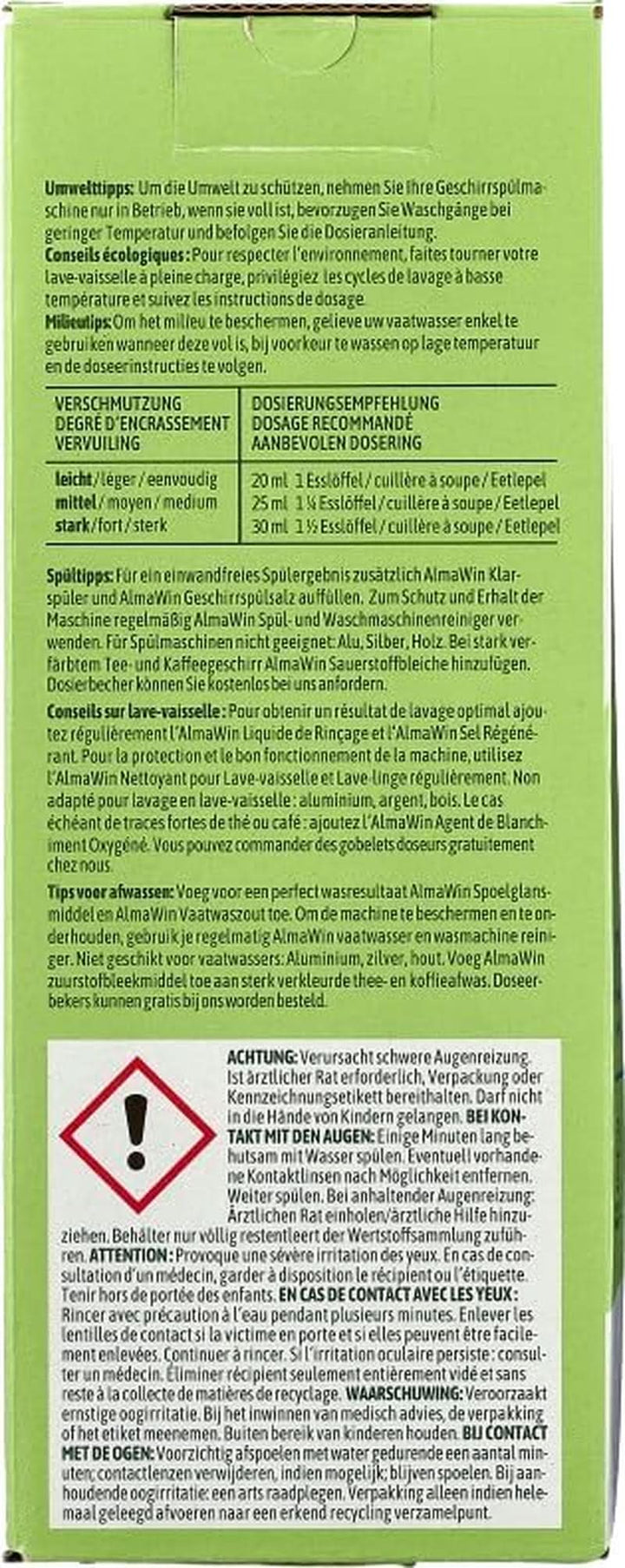 Almawin eco, praf de spălat vase 2,8kg, 112 spalari, dozabil pentru diferite cantități de vase Naty Shop