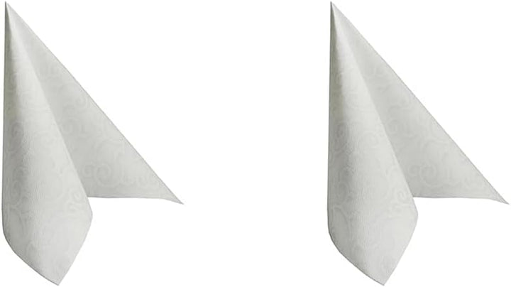 50 de șervețele "ROYAL Collection" 1/4-fold 40 Cm X 40 Cm Alb "Casali" Nuntă Aniversare Logodnă Crăciun