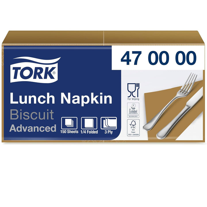 Tork 477861 Șervețele de prânz moi roșii / Șervețele de hârtie absorbante din 3 straturi de culoare roșie / Versatile / Calitate avansată / 10 X 150 (1500) șervețele / 32,6 X 33 Cm (L X l) / 1/4 pliere