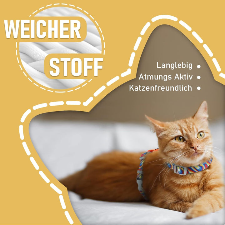 Supet Cat Harness And Leash, vestă pentru pisici rezistentă la izbucniri pentru pisici mici și mari, gulere reglabile pentru pisici, hamuri și lese pentru plimbare, ham ușor pentru pisoi