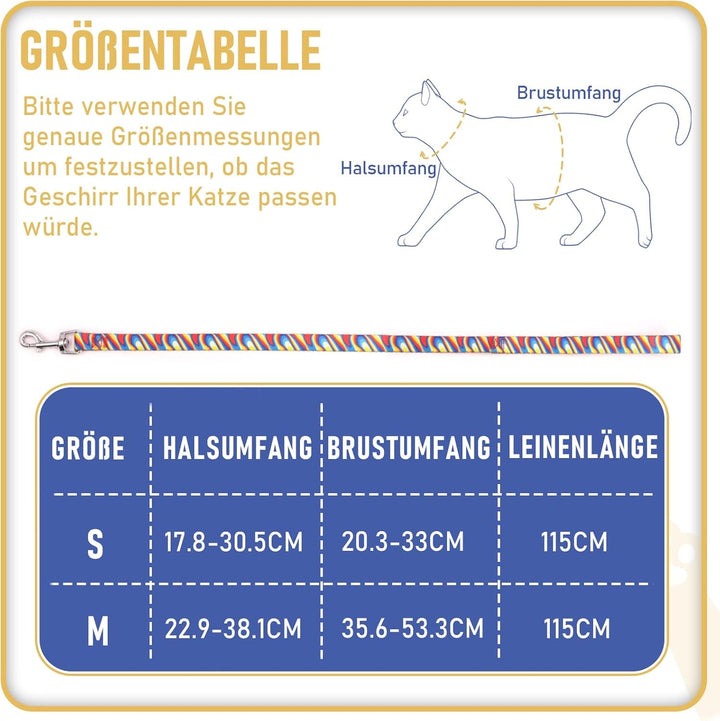 Supet Cat Harness And Leash, vestă pentru pisici rezistentă la izbucniri pentru pisici mici și mari, gulere reglabile pentru pisici, hamuri și lese pentru plimbare, ham ușor pentru pisoi