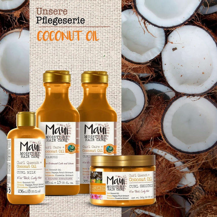 Maui Moisture Curl Quench + Coconut Oil, balsam, 385 ml Duș și baie Naty Shop