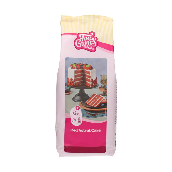 Funcakes Mix Für Red Velvet Cake: Einfach Zu Verwendender, Schön Weicher Und Flauschiger Kuchen Mit Leichtem Schokoladengeschmack, Auch Für Cupcakes Aus Rotem Samt Geeignet, Halal. 500 G. Amestec pentru copt si gatit Naty Shop 1 Kg (1Er Pack)
