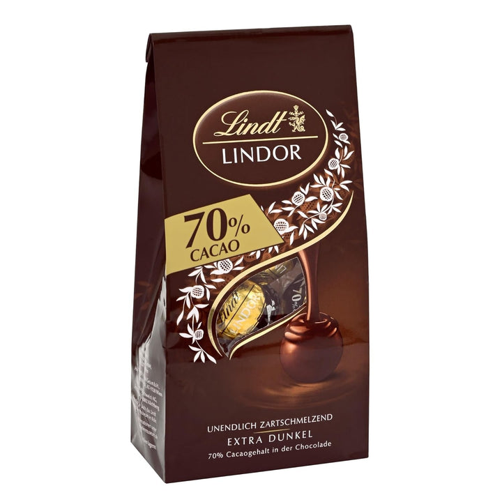Bile de ciocolată Lindt LINDOR 70% cacao Extra Dark, pungă de 99 grame Bomboane de Ciocolata Naty Shop Default Title
