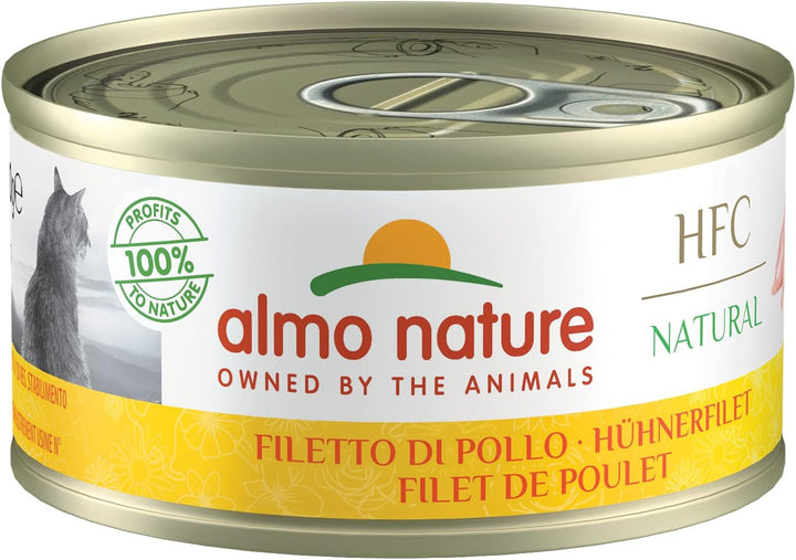 Almo Nature HFC Natural Wet Chicken Thigh Hrană umedă pentru pisici 24Pack (24 X 70G)