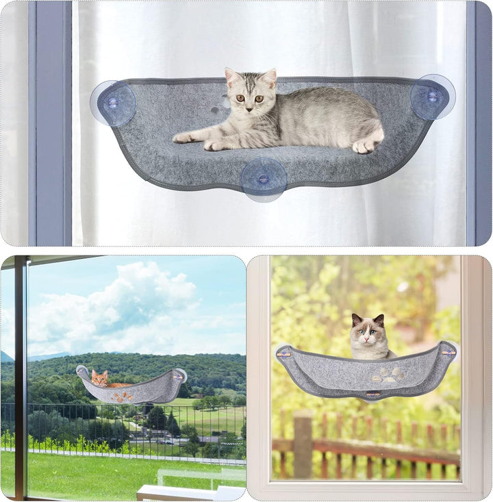 Șezlong pentru pisici, scaune de fereastră cu covorașe și ventuză pentru plajă, până la 20 kg, 70 cm x 29 cm