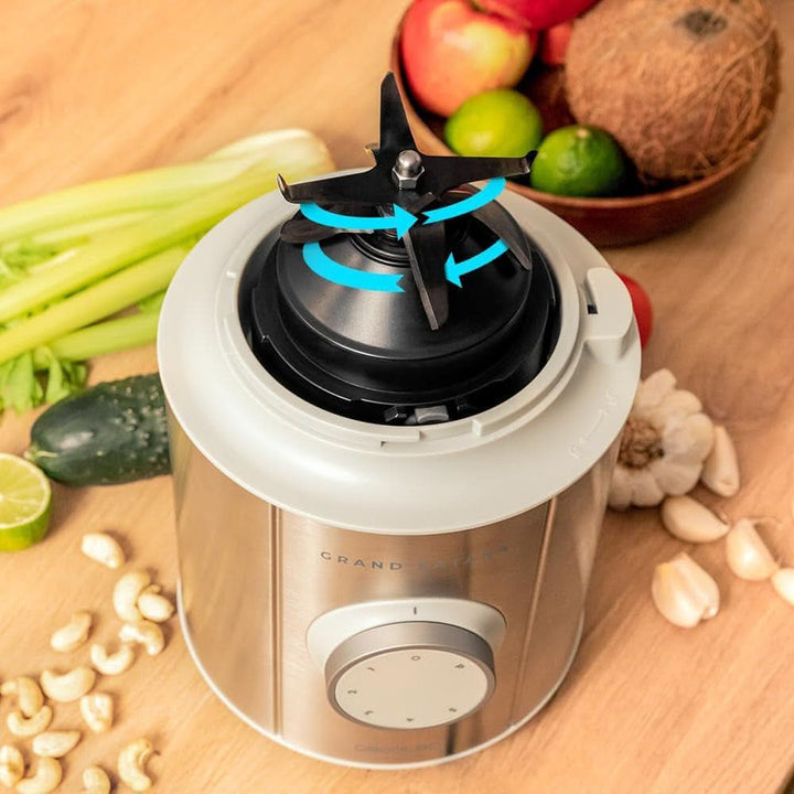 Cecotec Standmixer Grand Katana 2700MAX Total Destroy W. Maximalleistung 2700W, Gegenläufige Technologie, 8-Klingen-Messer Mit Schwarzer Titanbeschichtung, Thermoresistenter Krug 1,8L Mama si Copilul Naty Shop