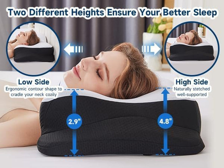 SUPA MODERN pernă din spumă cu memorie, pernă de răcire pentru dormit lateral 60X40, pernă ortopedică pentru spate, lateral, stomac pernă de gât pentru ameliorarea durerii de gât Perne ortopedice cervicale Naty Shop