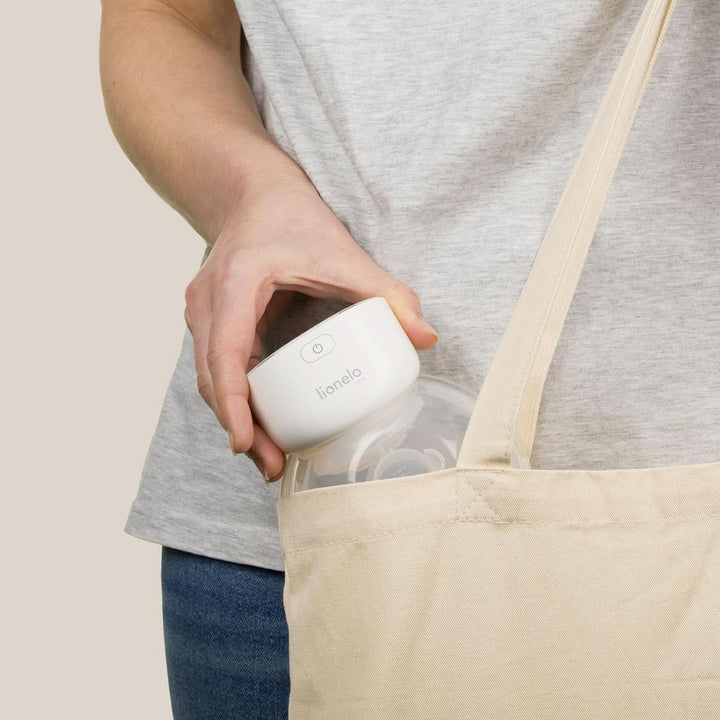 Pompă electrică simplă pentru lapte matern LIONELO Fidi Free 180 ml, pompă portabilă cu 2 faze, economie de energie 9 nivele, 3 dimensiuni de pâlnii din silicon Timer Accesorii Hrana si Alaptare Bebe Naty Shop