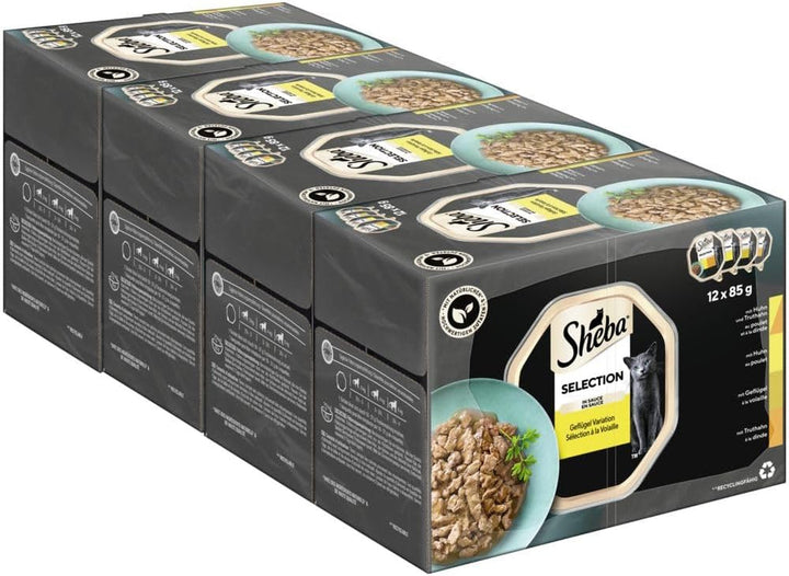 SHEBA Selection bowl multipack variație de pasăre în sos 4X12X85G