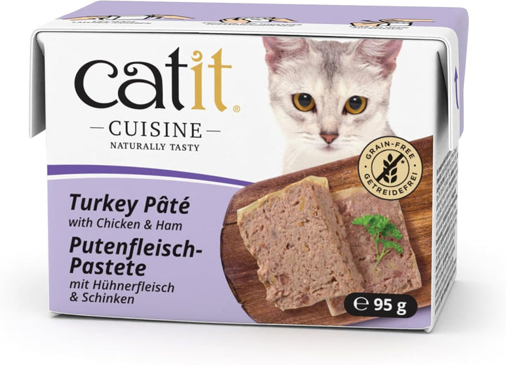 Catit Cuisine - Hrană umedă premium pentru pisici - Pateu cu ton și sardine, Hrană completă, 95G, Fără cereale, Conținut ridicat de pește