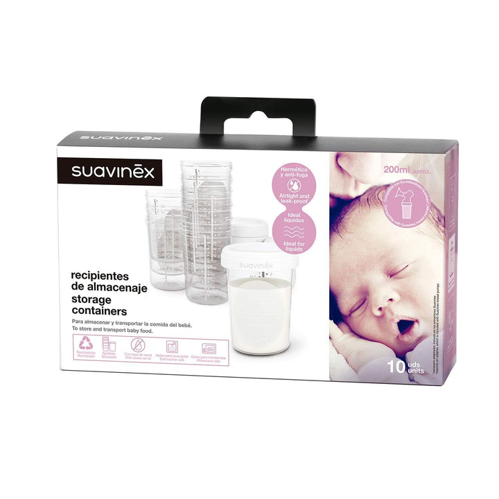 Cutii de depozitare alimente, Suavinex, 10 bucăți Accesorii Hrana si Alaptare Bebe Naty Shop