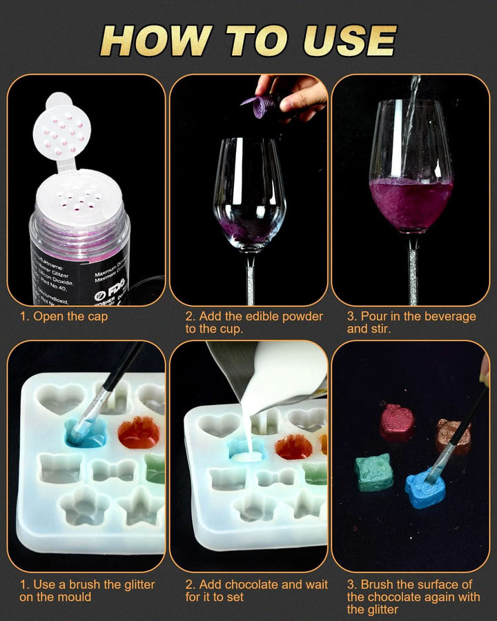 Glitter comestibil, diverse culori si cantitati Naty Shop