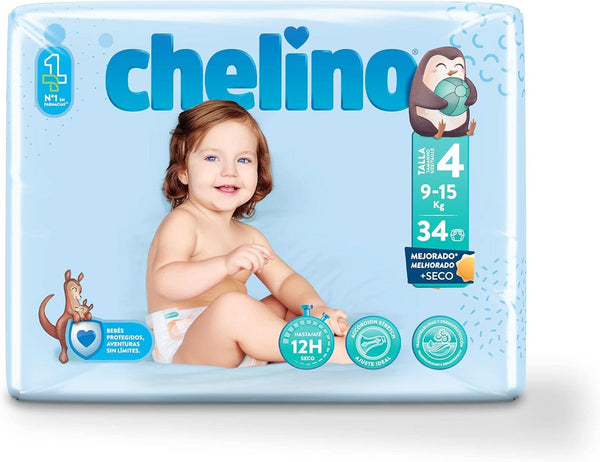 Scutece copii Chelino marimea 4 (9-15 kg), 34 bucati Mama si Copilul Naty Shop