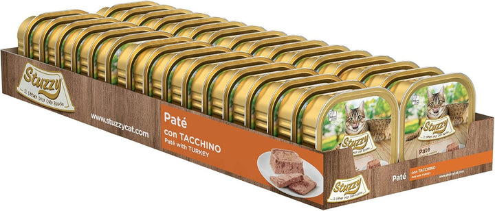 Mister Hrană umedă pentru pisici adulte, Curcan, linie pateu și carne în bucăți, Total 3.2kg (32 căni X 100g)