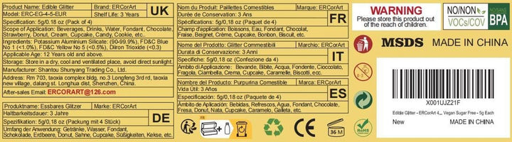 Glitter comestibil, 5 grame Glitter Naty Shop