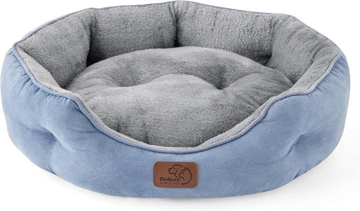 Pat pentru pisici BEDSURE, lavabil, cu pernă interioară față-verso, loc de dormit pentru pisici sau câini mici, gri