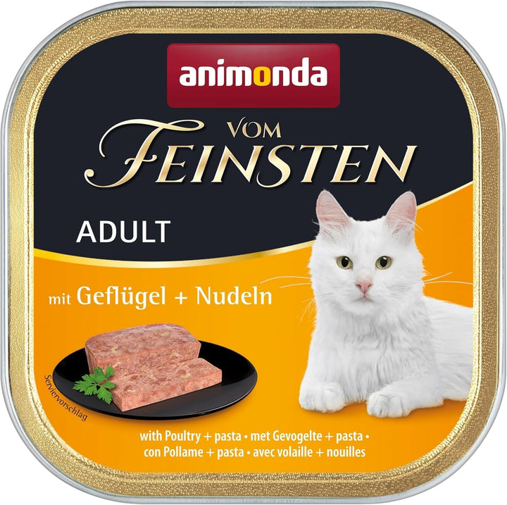 Animonda Vom Feinsten Adult Sauce Variety (32 X 100 G), hrană umedă pentru pisici adulte, hrană pentru pisici fără cereale și zahăr, bucăți fragede într-un sos delicios