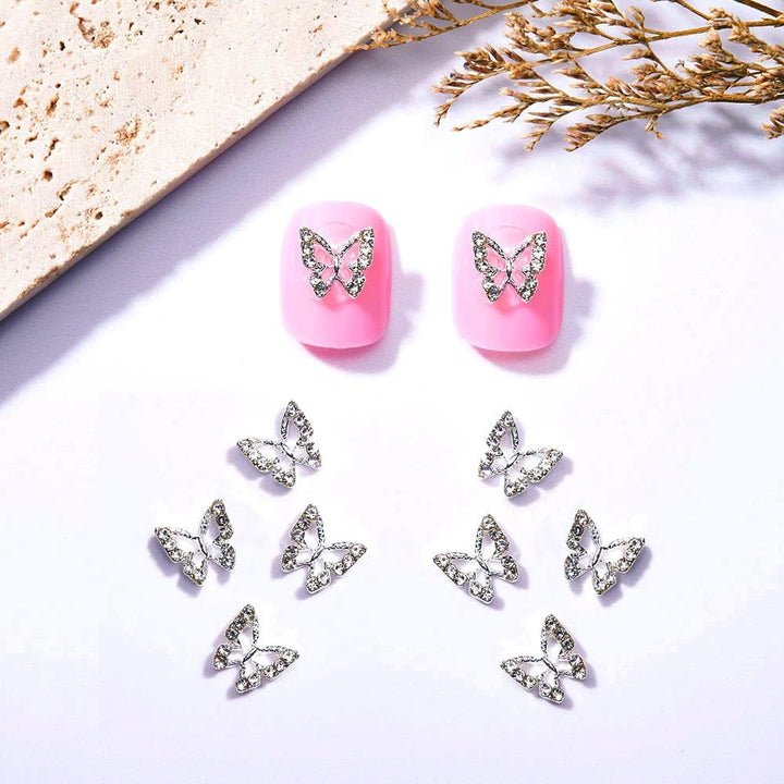 10 piese aliaj fluture unghii farmece metalice Nail Art pandantiv pietre pentru diamante unghii pietre prețioase unghii bijuterii arta decorațiuni Nail Art bijuterii confecționare