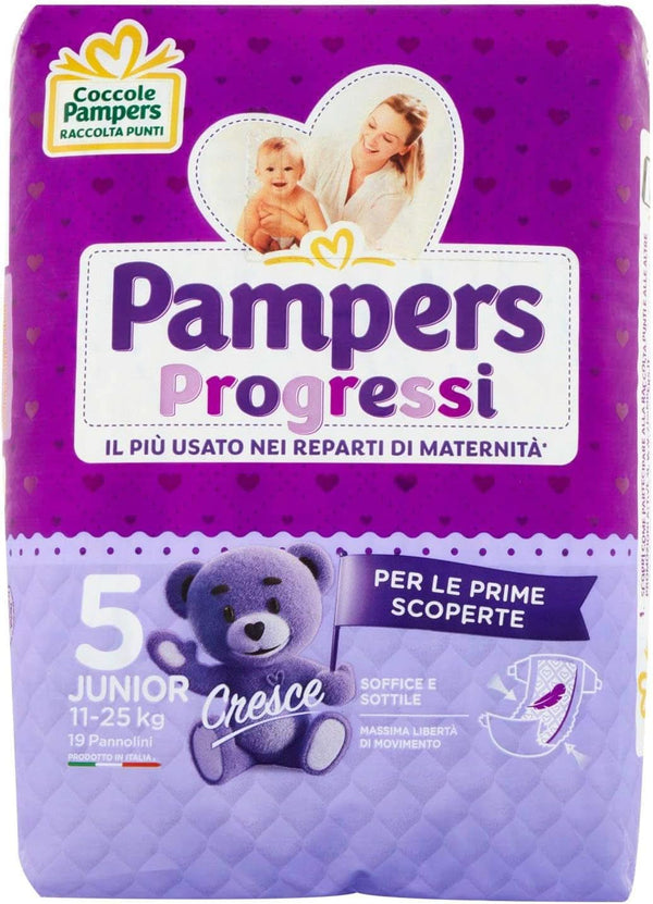 Pampers Progressi Maxi Scutece 11-25 Kg, Mărimea 5 (19Pcs) Mama si Copilul Naty Shop Mărimea 5 (19 bucăți)