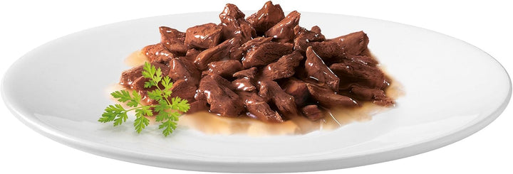 Purina Mon Petit Moisture Cat cu carne de vită, ficat, vânat, 48 pungi la 50 G