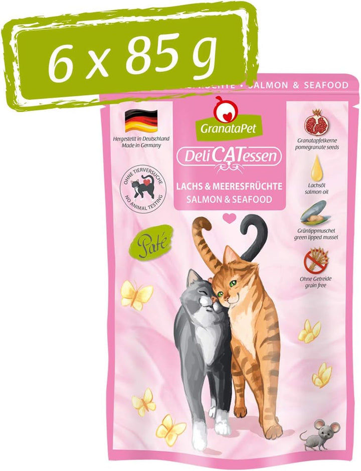 Granatapet Delicatessen Chicken PUR, hrană umedă pentru pisici, hrană fără cereale & fără zahăr adăugat, hrană pentru pisici cu conținut ridicat de carne & uleiuri de înaltă calitate, 6 X 400 G