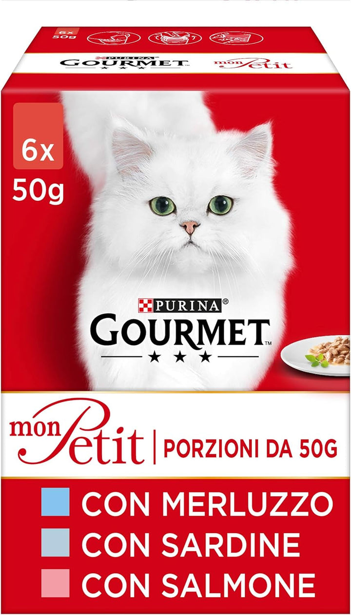 Purina Mon Petit Moisture Cat cu carne de vită, ficat, vânat, 48 pungi la 50 G