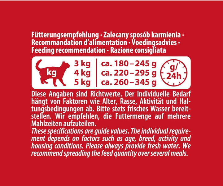 Animonda Vom Feinsten Adult Raffinesse Hrană pentru pisici în jeleu cu pui și carne de vită (24 X 85 G), hrană umedă cu taurină și vitamina D3, fără adaos de soia, zahăr și conservanți