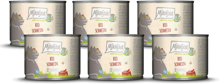 Mjamjam - Hrană umedă premium pentru pisici - Naturally Delicious - The Organic Box, 6-pack (6 X 400G), fără cereale