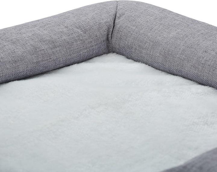 Relaxdays Peșteră pentru Pisici, 2 Peșteri și 1 Nivel Deschis, Pat pentru Pisici, Pătrat, cu Zonă de Zgâriat, ÎxLxA: 63 x 40 x 40 cm, Gri/Alb