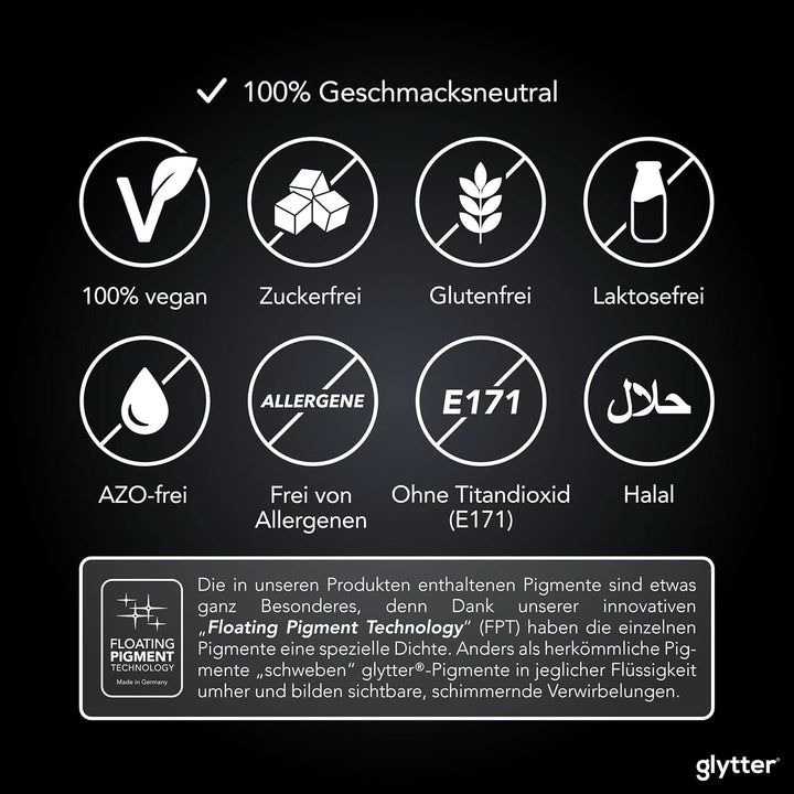 Glytter, Glitter comestibil pentru băuturi și lichide, 10 grame Glitter Naty Shop