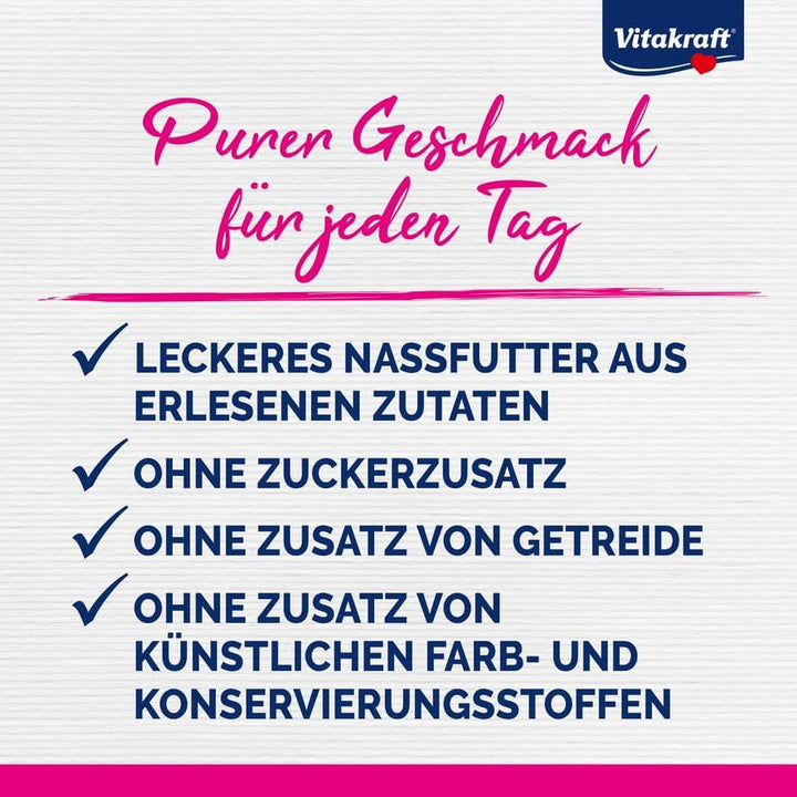 Vitakraft Poésie Classique, hrană umedă pentru pisici, hrană umedă în sos, cu pui, cu curcan, cu vită, cu somon, fără adaos de zahăr și cereale (1 pachet de 12X 85G)