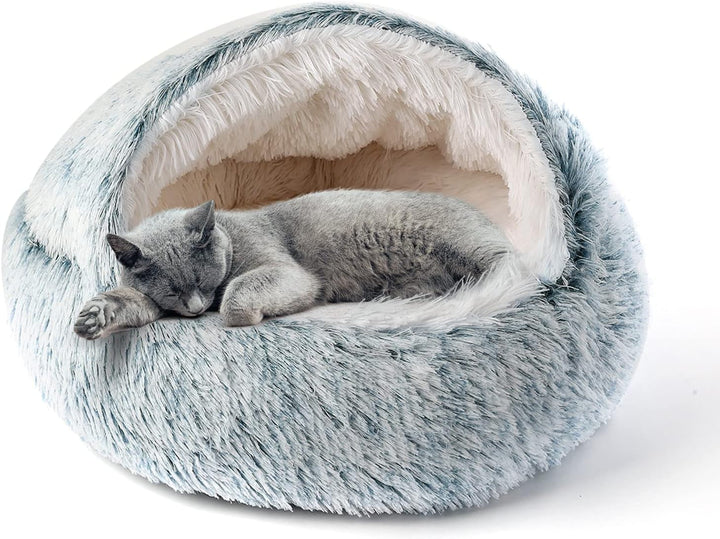 CATISM Pat pentru pisici pufos, 50 cm Pat confortabil pentru pisici mari Pat lavabil pentru câini Casă pentru câini Moale și confortabil Gri