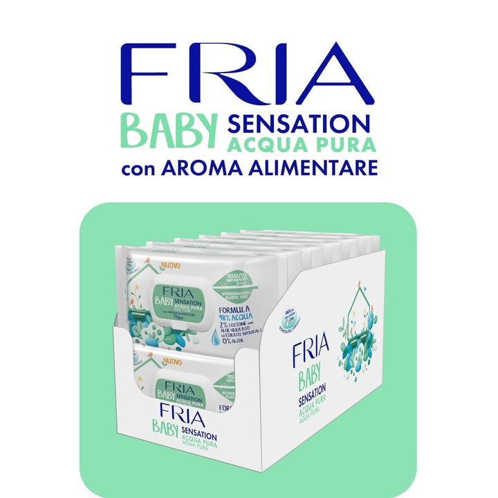Servetele pentru schimbarea scutecelor Baby Sensation cu apa pura, formula cu apa purificata 98% cu efect de curatare a pielii, testate dermatologic, pachet economic Servetele Umede Bebelusi Naty Shop