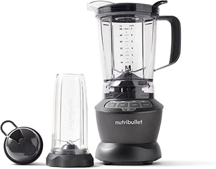 Nutribullet Full Size Blender, Elektrischer Mixer, Multifunktionaler Stabmixer, Professioneller Mixer, 1000 Watt Leistung, 1,6L Becher, Grau, NBF450DG Bucatarie Naty Shop
