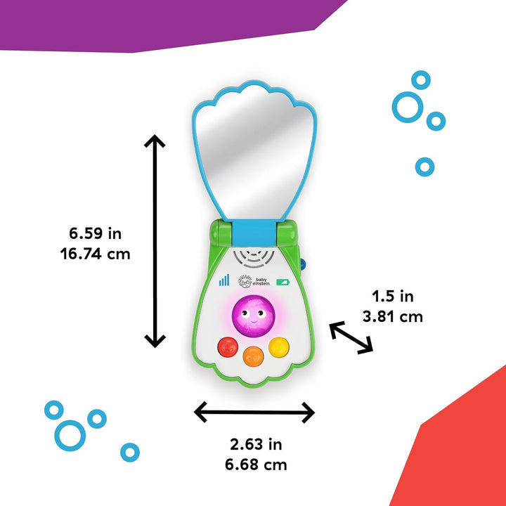 Baby Einstein, Ocean Explorers Shell Phone, sunete și lumini, 3 limbi - engleză, franceză, spaniolă, de la 6 luni Jucarii Bebe Naty Shop