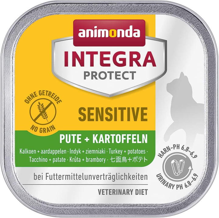 Animonda INTEGRA PROTECT Hrană umedă pentru pisici Sensitive Pure Pork (16 X 100G), recomandată de veterinari pentru alergii alimentare, hrană dietetică dezvoltată de veterinari pentru pisici adulte