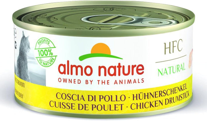 Almo Nature HFC Natural - Hrană umedă pentru pisici adulte - File de pui - de calitate umană, fără gluten și monoproteină - 280G, pachet de 12