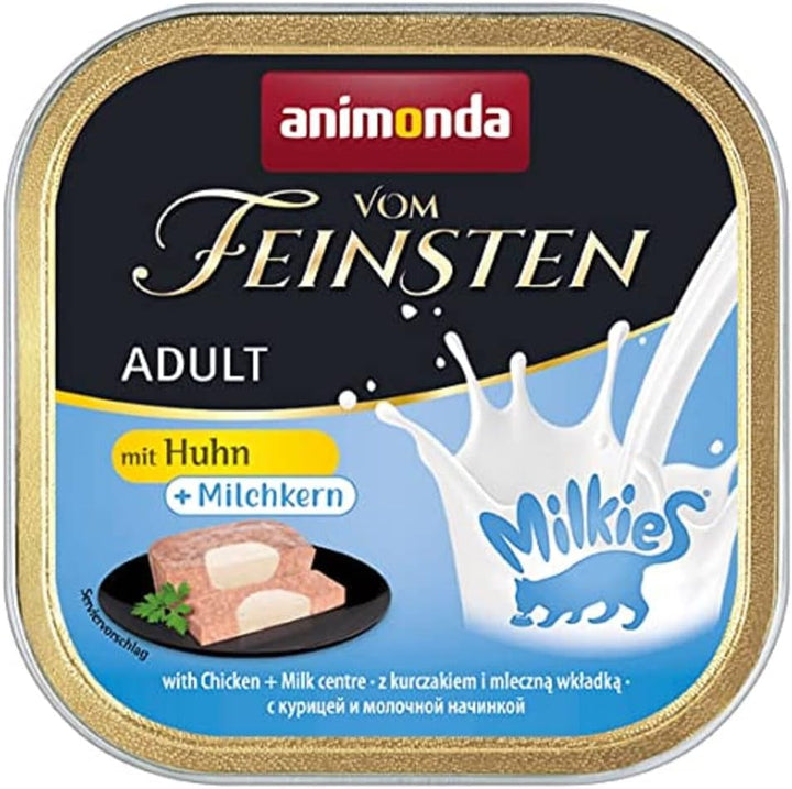 Animonda Vom Feinsten Adult Sauce Variety (32 X 100 G), hrană umedă pentru pisici adulte, hrană pentru pisici fără cereale și zahăr, bucăți fragede într-un sos delicios