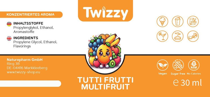Twizzy Aroma Concentrata Tutti Frutti, 30 ml Arome Naty Shop