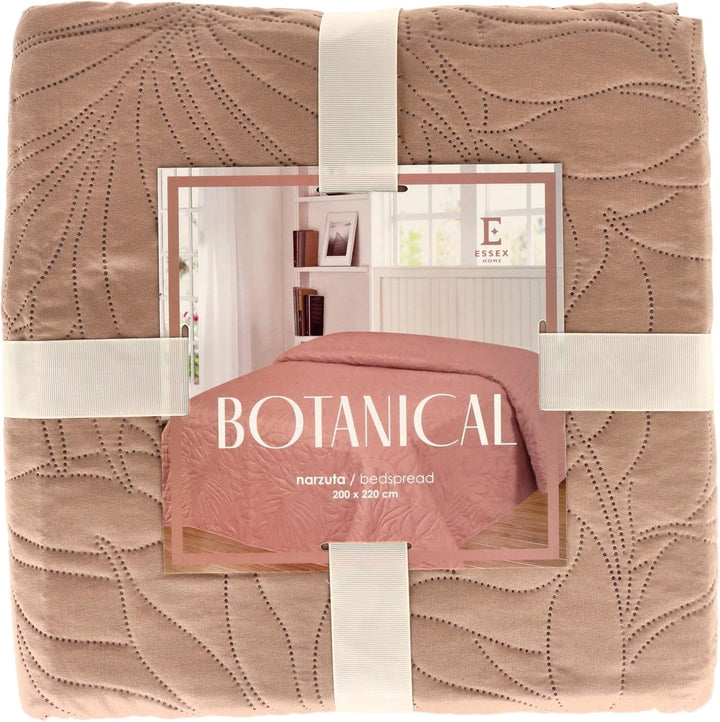 ESSEX - Cuvertură de pat 200 X 220 cm, ideală pentru dormitor, cuvertură de pat moale și confortabilă, matlasare modernă - Botanică, verde Paturi si Cuverturi Besuche den ESSEX-Store Bej (Botanic) 200 X 220 Cm