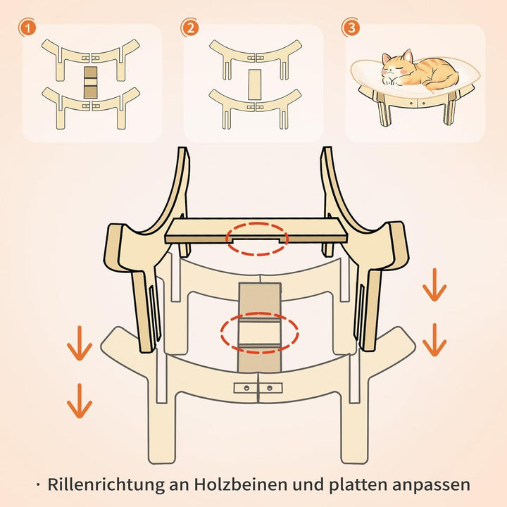 Pat ridicat pentru pisici în formă de floare, canapea mare pentru pisici de 55 cm lungime și lățime, scaun elegant pentru pisici cu pernă moale foarte elastică, mobilier pentru pisici pentru dormit, potrivit pentru toate pisicile