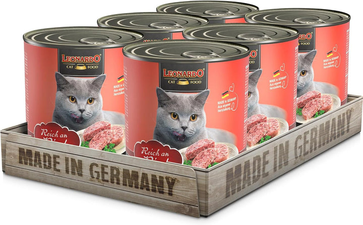 Leonardo Wet Food [6X400G Beef] | Hrană umedă fără cereale pentru pisici | Hrană umedă completă la conservă