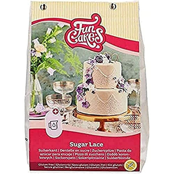 Funcakes Mix Für Zuckerspitze - Weiß, Glutenfrei: Einfach Zu Verwenden, Instant-Mix Für Essbare Weiße Kuchenspitze, Köstlicher Toffee-Geschmack, Für Kuchendekoration, Halal-Zertifiziert, 400G Amestec pentru copt si gatit Naty Shop Default Title